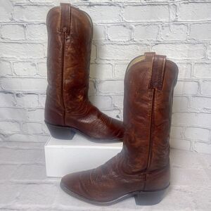 Dan Post Cowhide Western Boots Mens Size 8.5D Brownish Red Leather 16781 Vintage